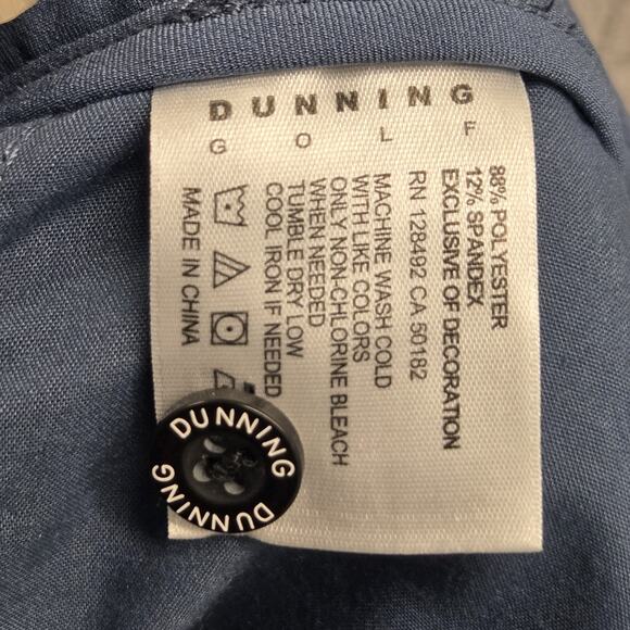 Dunning Golf Player Fit Woven 10" Short Mens 36 Solid Blue Performance Chino - Picture 3 of 10